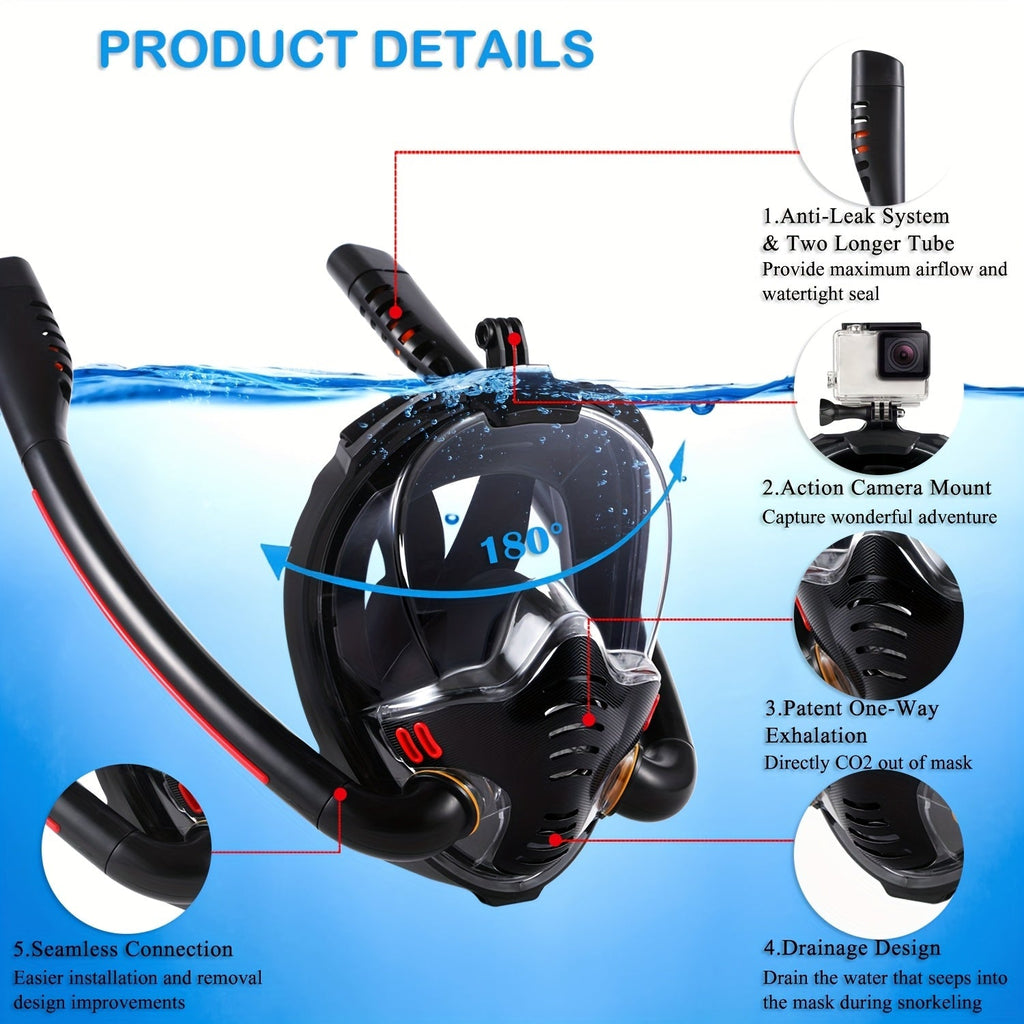 Full-Face Snorkel Mask & Flippers Set | KING HD – A Kings Lifestyle